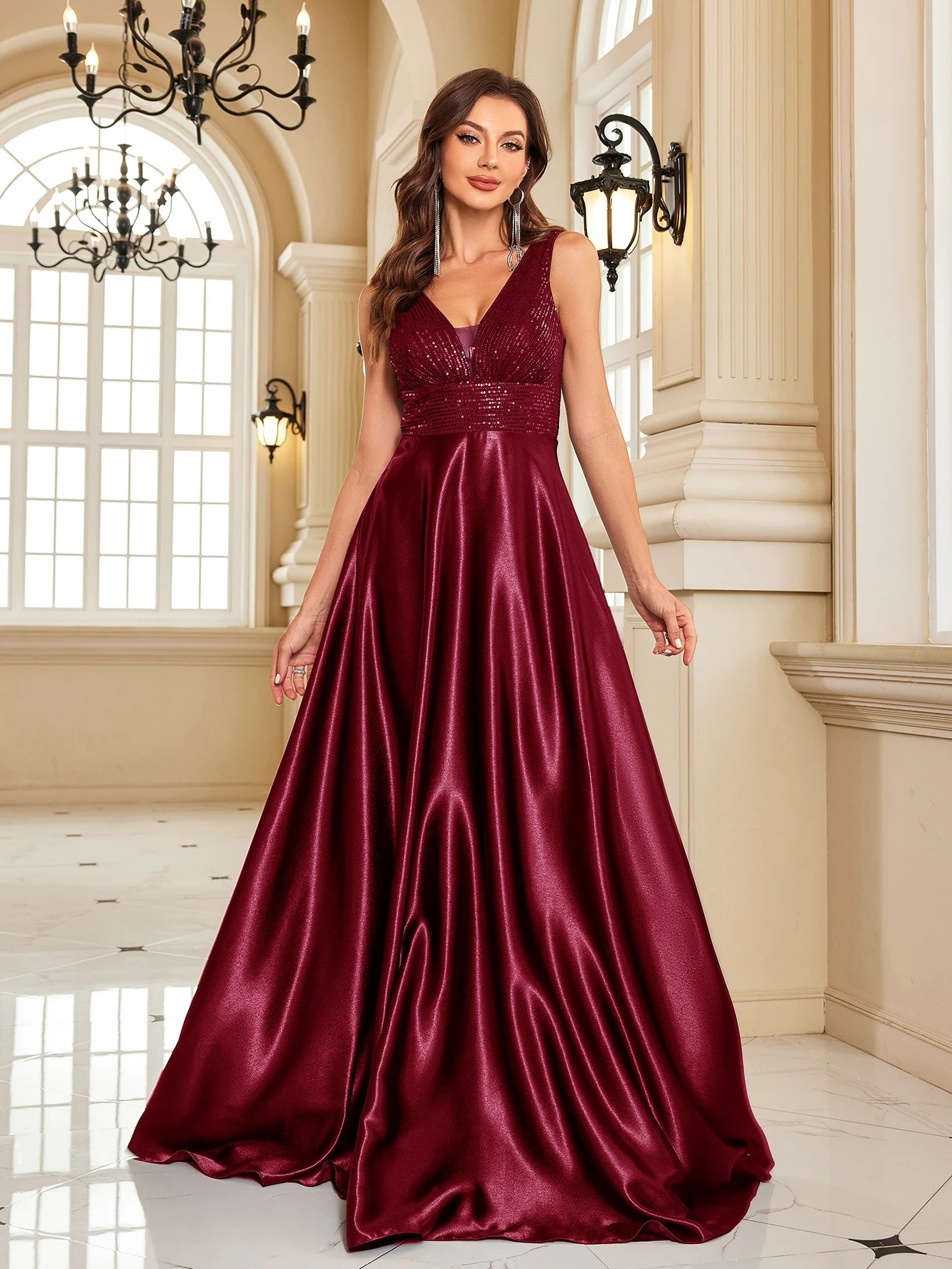 Robe De Princesse De Soirée Bordeaux Robe De Princesse De Soirée Bordeaux