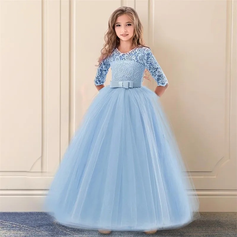 Robe De Princesse Fille Bleue Robe De Princesse Fille Bleue