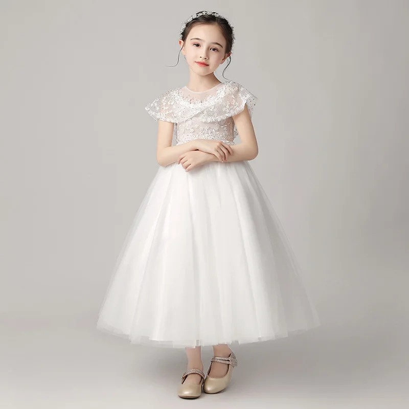 Robe De Princesse Longue Fille En Dentelle Robe De Princesse Longue Fille En Dentelle