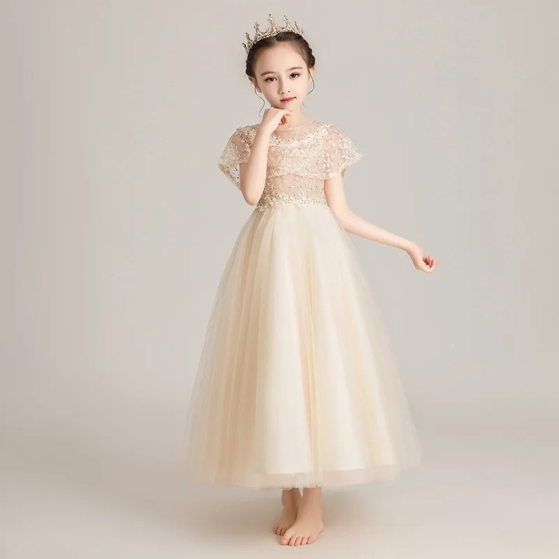 Robe De Princesse Longue Fille En Dentelle Robe De Princesse Longue Fille En Dentelle