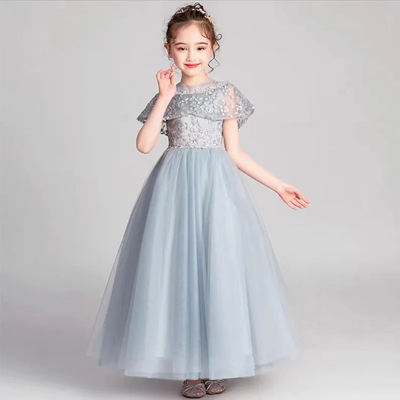 Robe De Princesse Longue Fille En Dentelle Robe De Princesse Longue Fille En Dentelle