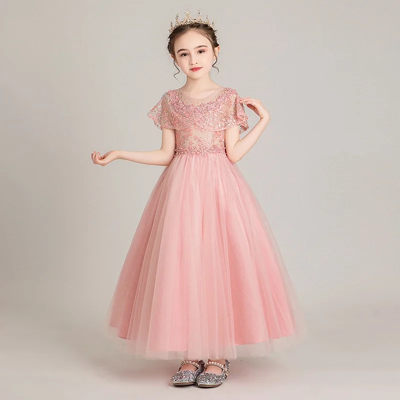 Robe De Princesse Longue Fille En Dentelle Robe De Princesse Longue Fille En Dentelle