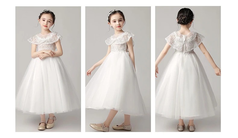 Robe De Princesse Longue Fille En Dentelle Robe De Princesse Longue Fille En Dentelle