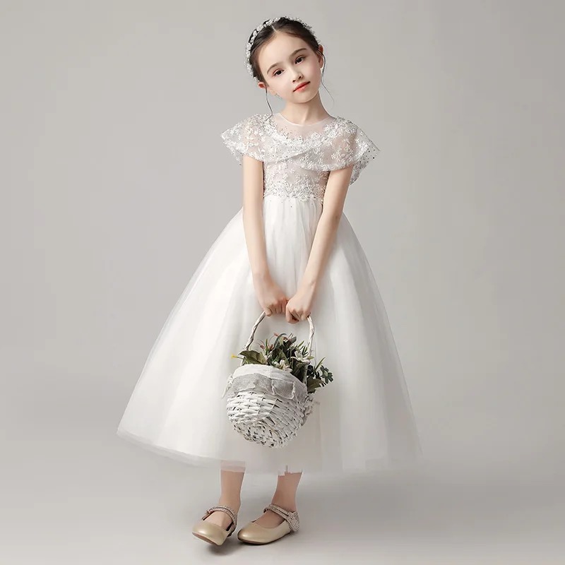 Robe De Princesse Longue Fille En Dentelle Robe De Princesse Longue Fille En Dentelle