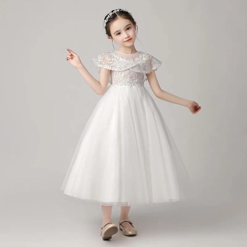 Robe De Princesse Longue Fille En Dentelle Robe De Princesse Longue Fille En Dentelle