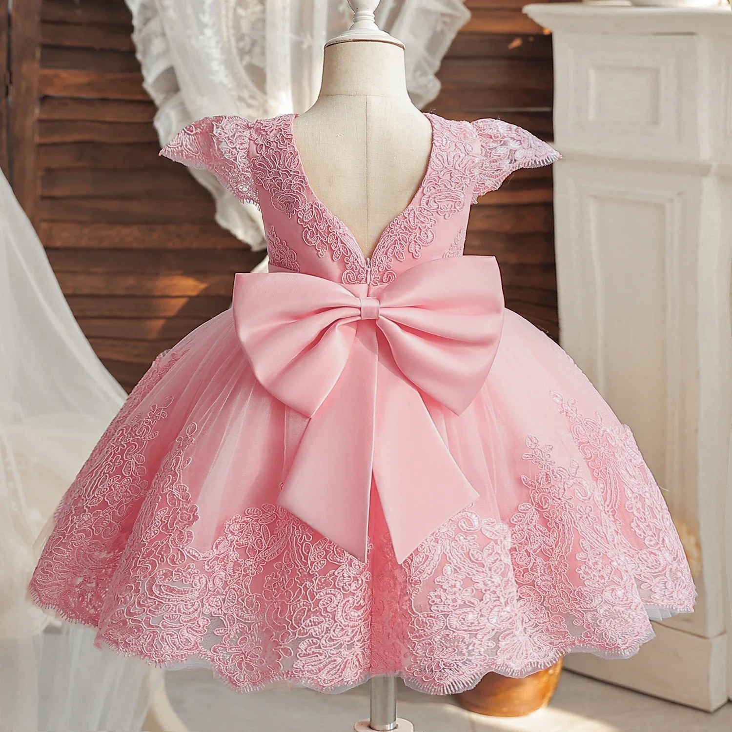 Robe Princesse Bébé Rose Motifs Floraux Robe Princesse Bébé Rose Motifs Floraux