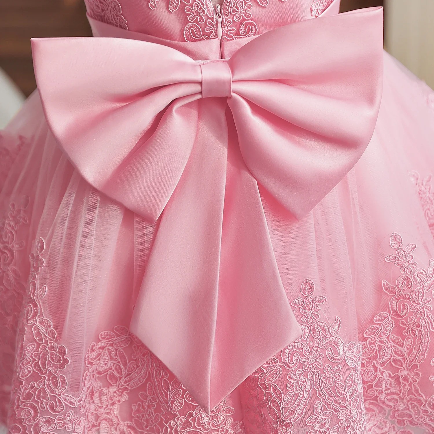 Robe Princesse Bébé Rose Motifs Floraux Robe Princesse Bébé Rose Motifs Floraux
